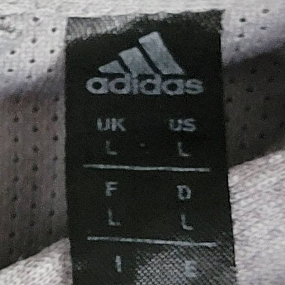 Adidas Grey and Black Logo Hoodie Size Large *** No Hoodie String *** - Picture 2 of 15